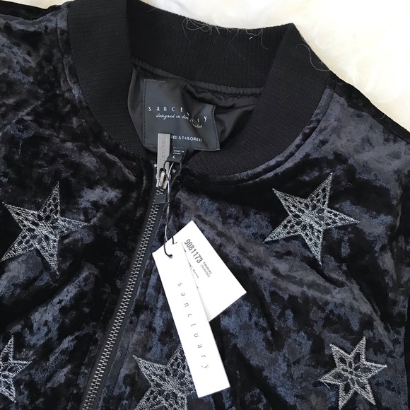 Sanctuary Stargazer Velvet Bomber Jacket - Picture 4 of 6